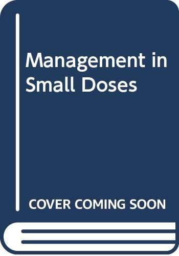 Book cover for Management in Small Doses by Ackoff, Russell L.