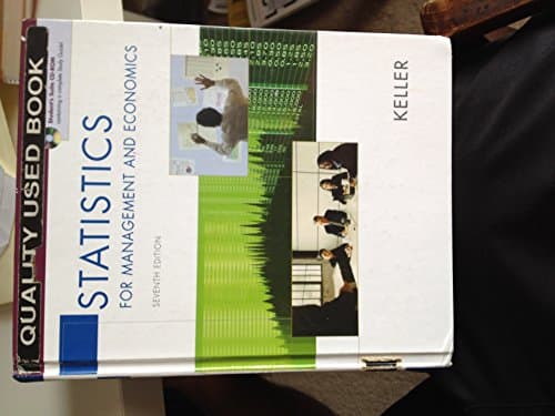 Book cover for Statistics for Management and Economics (with CD-ROM and InfoTrac) (Available Titles CengageNOW) by Keller, Gerald