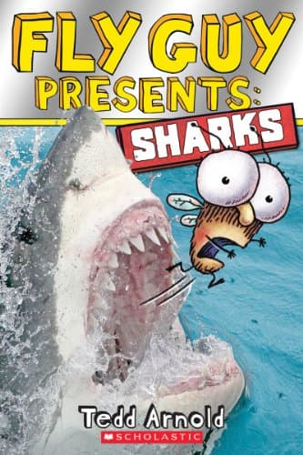 Book cover for Fly Guy Presents: Sharks (Scholastic Reader, Level 2) by Arnold, Tedd