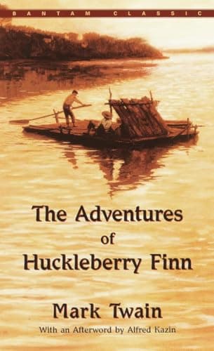 Book cover for The Adventures of Huckleberry Finn (Bantam Classics) by Twain, Mark