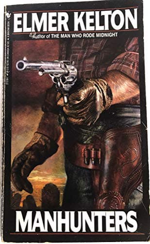 Book cover for Manhunters by Kelton, Elmer