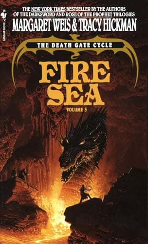 Book cover for Fire Sea (The Death Gate Cycle, Vol. 3) by Weis, Margaret