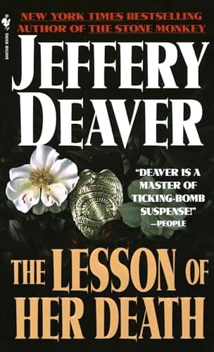 Book cover for The Lesson of Her Death by Deaver, Jeffery