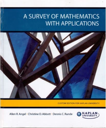 Book cover for A Survey of Mathematics with Applications Custom Edition (A Survey of Mathematics with Applications) by Allen R. Angel