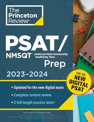 Book cover for Princeton Review PSAT/NMSQT Prep, 2023-2024: 2 Practice Tests + Review + Online Tools for the NEW Digital PSAT (2023) (College Test Preparation) by The Princeton Review