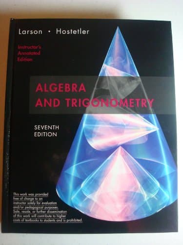 Book cover for Algebra and Trigonometry: Instructor's Annotated Edition by Ron Larson