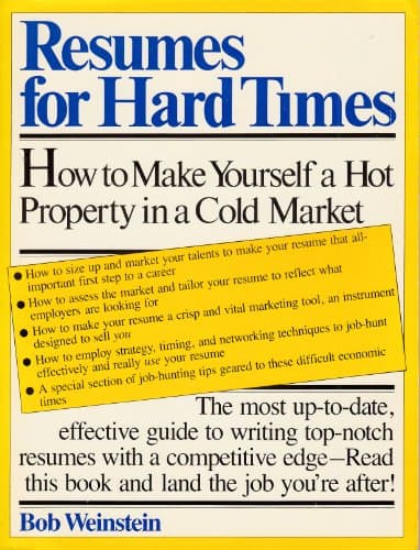 Book cover for Resumes for Hard Times by Weinstein, Bob