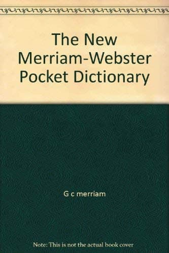 Book cover for The New Merriam-Webster Pocket Dictionary by G c merriam