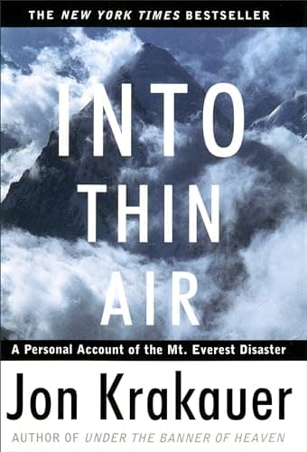 Book cover for Into Thin Air: A Personal Account of the Mount Everest Disaster by Krakauer, Jon