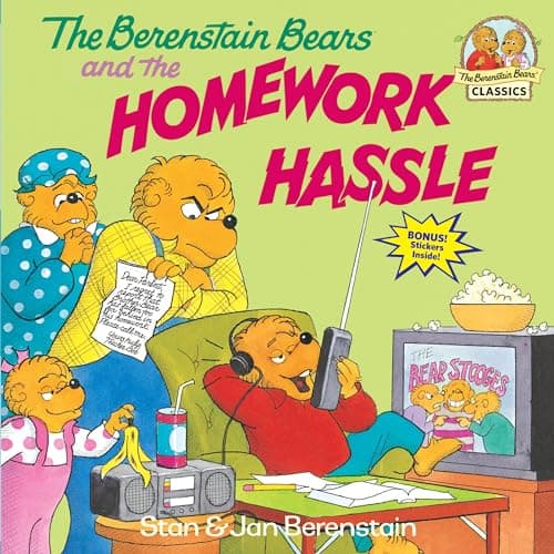 Book cover for The Berenstain Bears and the Homework Hassle by Berenstain, Stan