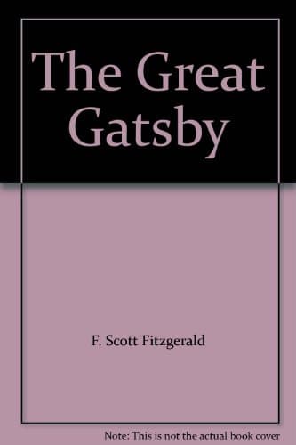 Book cover for The Great Gatsby by Fitzgerald, F S