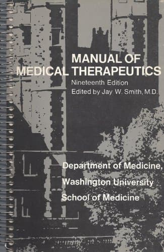 Book cover for Manual of Medical Therapeutics by Jay Wesley Smith