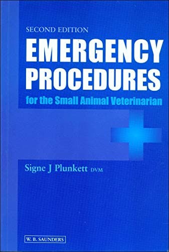 Book cover for Emergency Procedures for the Small Animal Veterinarian by Plunkett DVM, Signe J.
