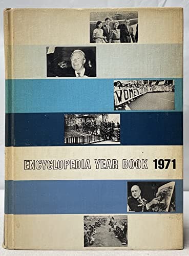 Book cover for Encyclopedia Year Book - 1971 by MERRICK, Helen Hynson (editor)