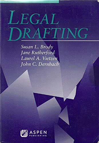 Book cover for Legal Drafting by Brody, Susan L.