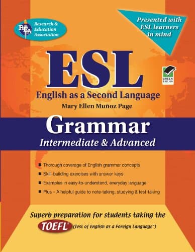 Book cover for ESL Intermediate/Advanced Grammar (English as a Second Language Series) by Munoz Page, Mary Ellen
