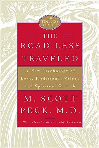 Book cover for The Road Less Traveled, 25th Anniversary Edition: A New Psychology of Love, Traditional Values, and Spiritual Growth by Peck, M. Scott