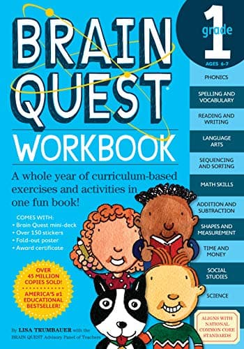 Book cover for Brain Quest Workbook: Grade 1 by Trumbauer, Lisa
