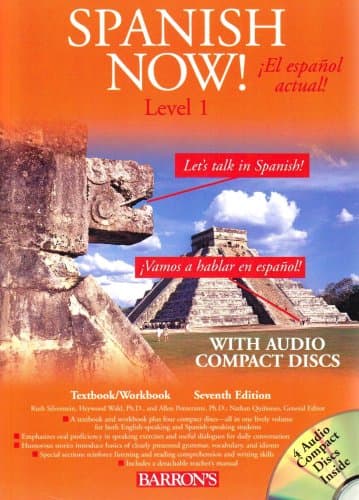 Book cover for Spanish Now! Level 1 (English and Spanish Edition) by Ruth J. Silverstein