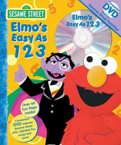 Book cover for Sesame Street Elmo's Easy as 123 Book and DVD by Monica, Carol