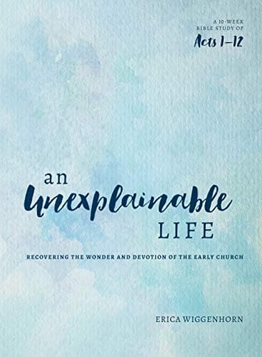 Book cover for An Unexplainable Life: Recovering the Wonder and Devotion of the Early Church (Acts 1-12) by Wiggenhorn, Erica