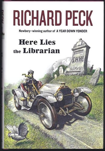Book cover for Here Lies the Librarian by Peck, Richard