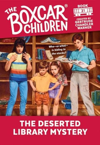 Book cover for The Deserted Library Mystery (The Boxcar Children Mysteries) by Warner, Gertrude Chandler