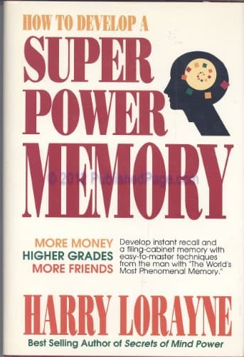 Book cover for How to Develop a Super Power Memory by Lorayne, Harry