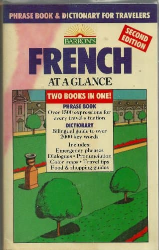 Book cover for French at a Glance: Phrase Book & Dictionary for Travelers (Barron's Languages at a Glance) by Gail Stein