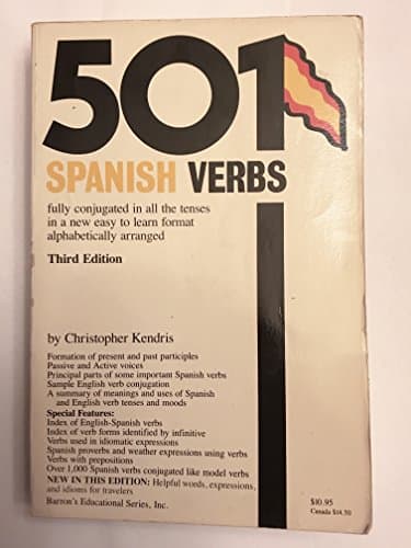Book cover for 501 Spanish Verbs by Kendris, Christopher
