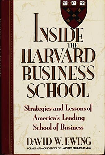 Book cover for Inside the Harvard Business School by Ewing, David W.