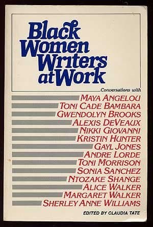 Book cover for Black Women Writers at Work by Tate, Claudia