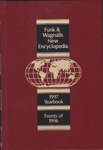 Book cover for Funk & Wagnalls New Encyclopedia: Events of 1996, 1997 Yearbook by Leon L. Bram