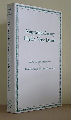 Book cover for Nineteenth Century English Verse Drama by Kauvar, Gerald B.