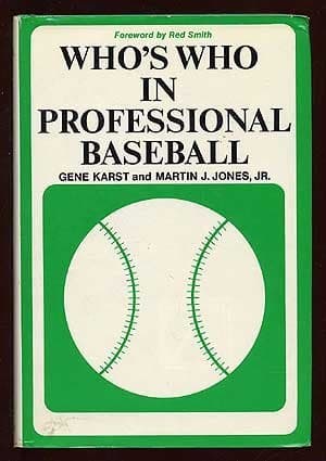 Book cover for Who's who in professional baseball by Karst, Gene