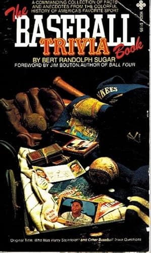 Book cover for The Baseball Trivia Book by Sugar, Bert