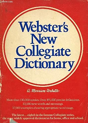 Book cover for Webster's New Collegiate Dictionary (Indexed) by Woolf, Henry Bosley (editor)