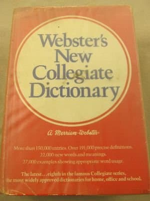 Book cover for Webster's New Collegiate Dictionary by Woolf, Henry Bosley (editor).