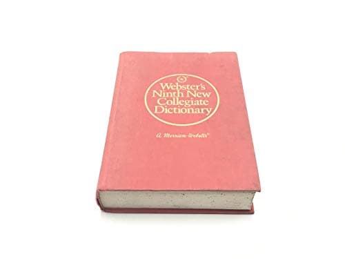 Book cover for Webster's Ninth New Collegiate Dictionary by Merriam, Websters