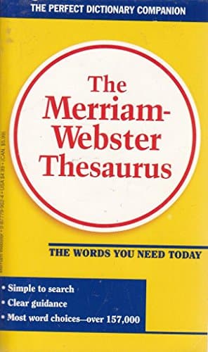 Book cover for The Merriam Webster Thesaurus by Staff of Publisher