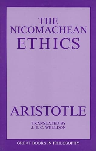 Book cover for The Nicomachean Ethics (Great Books in Philosophy) by Aristotle