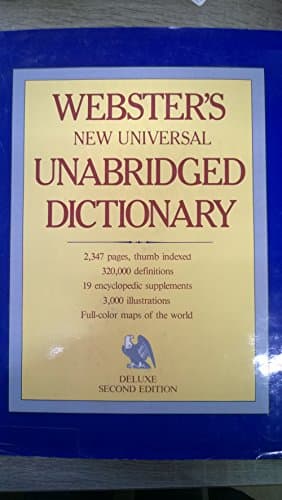 Book cover for Webster's New Universal Unabridged Dictionary by Noah Webster