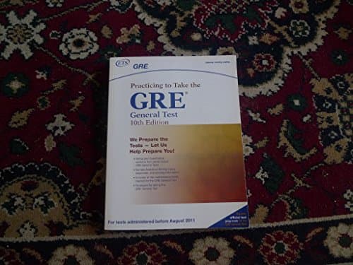 Book cover for GRE: Practicing to Take the General Test 10th Edition (Practicing to Take the Gre General Test) by Educational Testing Service