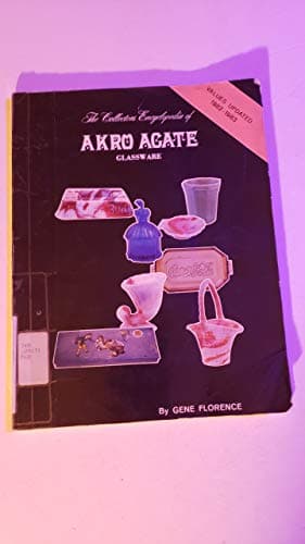 Book cover for Collector's Encyclopedia of Akro Agate Glassware by Gene Florence
