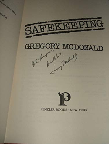 Book cover for Safekeeping by McDonald, Gregory
