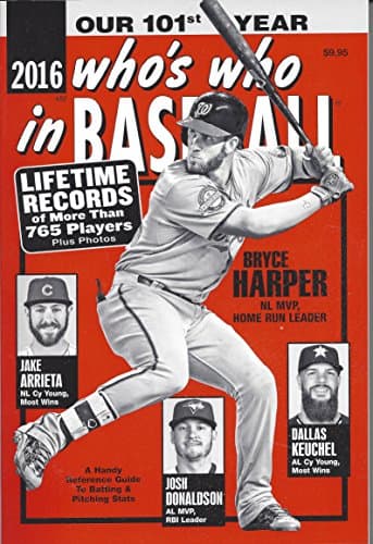 Book cover for 2016 Who's Who in Baseball by Pete Palmer
