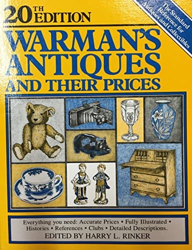 Book cover for Warman's Antiques and Their Prices: 20th Edition by Rinker, Harry L.