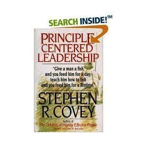 Book cover for Principle-Centered Leadership: Teaching Timeless Principles of Effectiveness by Covey, Stephen R.