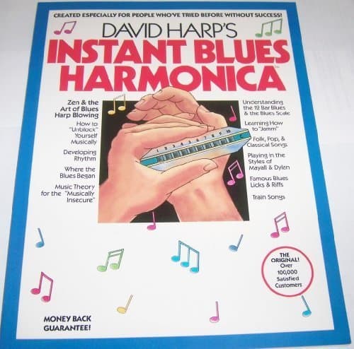 Book cover for Instant Blues Harmonica for the "Musical Idiot": Or Zen and the Art of Blues Harp Blowing 7th Ed by Harp, David