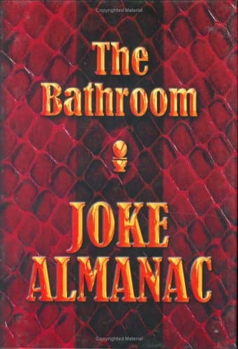 Book cover for The Bathroom Joke Almanac by Russ Edwards